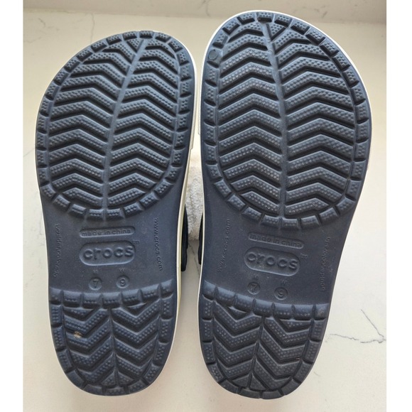 Crocs Unisex‎ Crocband Navy Blue/Yellow Clog Men's 7/Women's 9 Beach Gardening - Picture 4 of 6